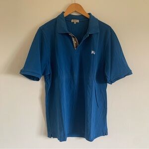 Burberry London Classic Fit Polo, Blue, XL